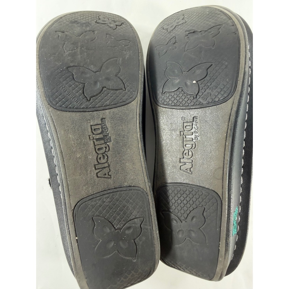 Alegria Paloma Mustache Leather Mary Jane Clogs Black Multi PAL-222 Size 39 - Picture 6 of 8